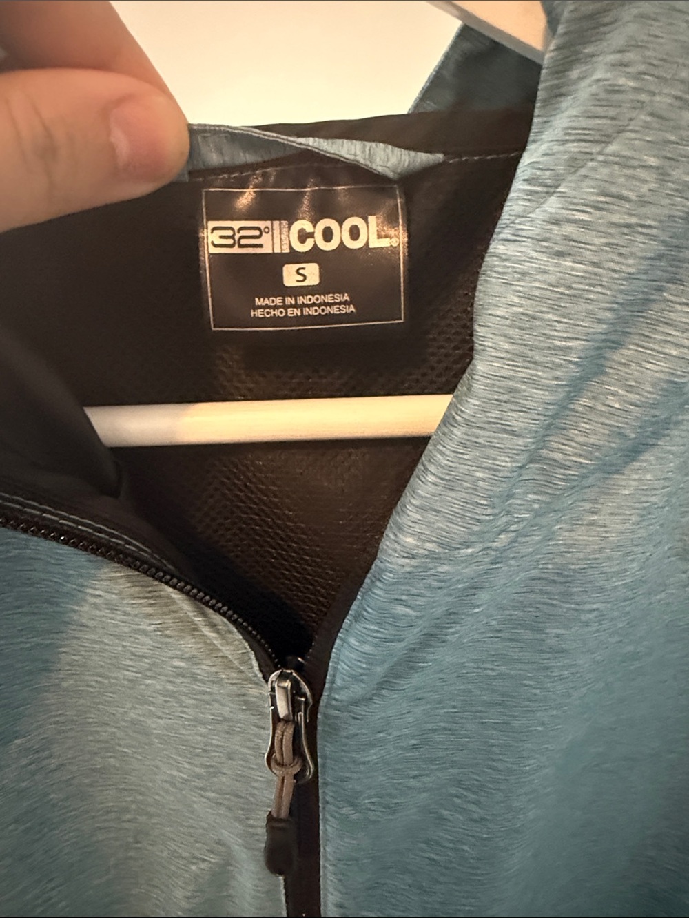 32 Degrees Teal Blue Utility Jacket with Hood - Picture 2 of 3